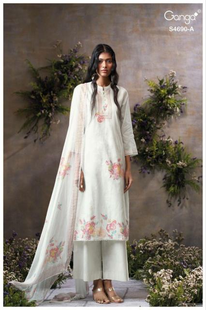 Ganga ahaana 4690 cotton dress materials wholesale market in india